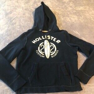 Hollister size large bug logo navy blue hoodie with one big pocket